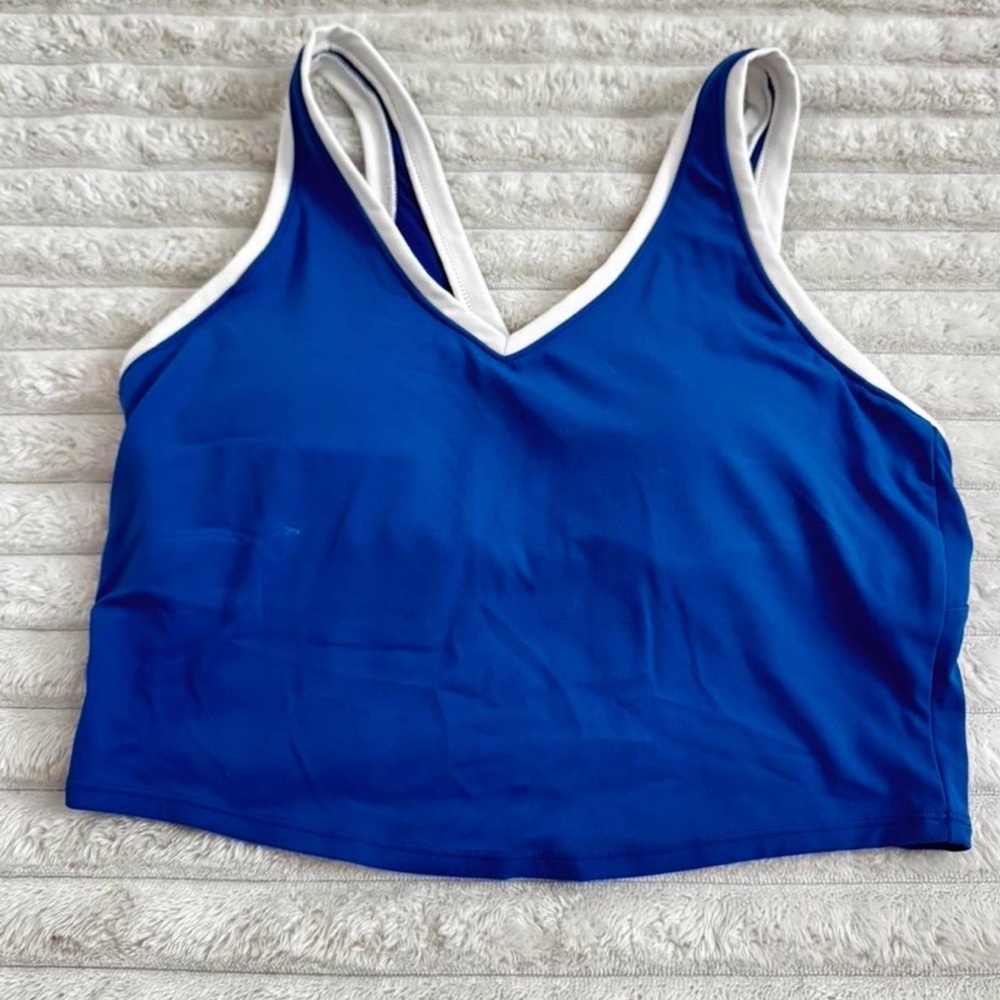 Target Blue and White Crop Top